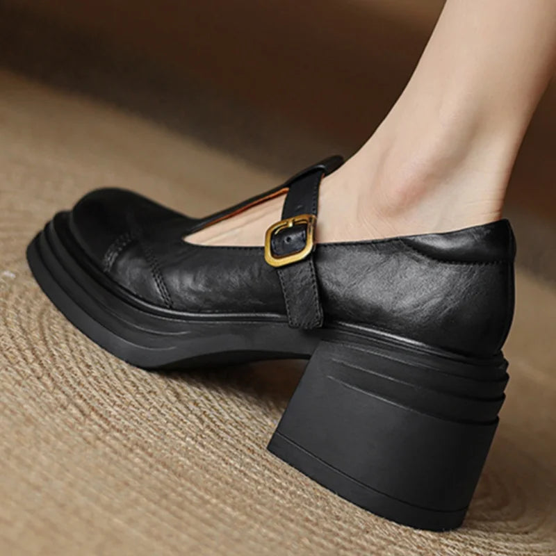 Brivora™| Leather Mary Janes