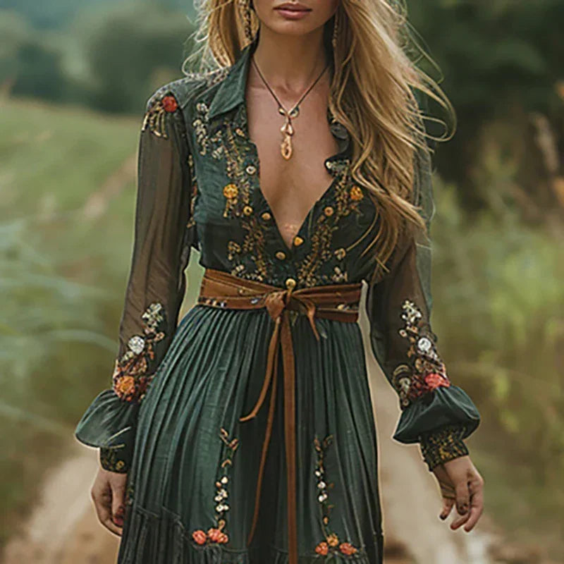 Auré - Boho Floral Maxi Dress