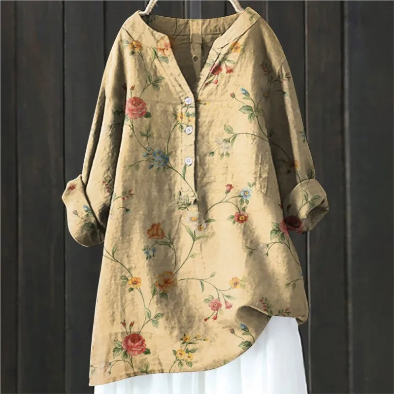 Anny | Floral Button-Down Blouse