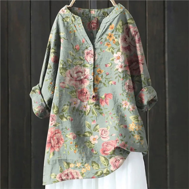 Anny | Floral Button-Down Blouse
