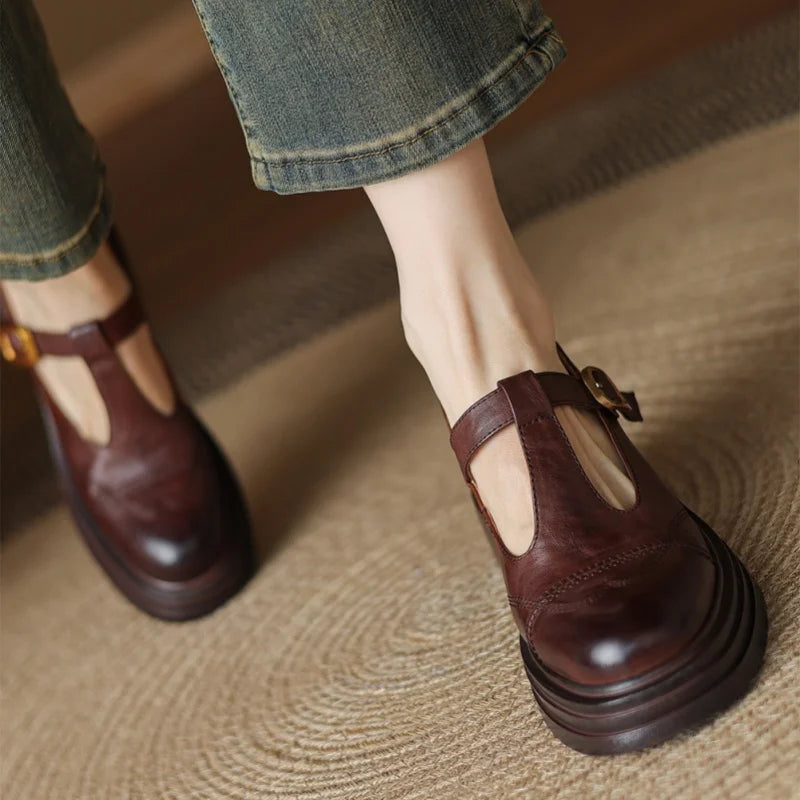 Brivora™| Leather Mary Janes