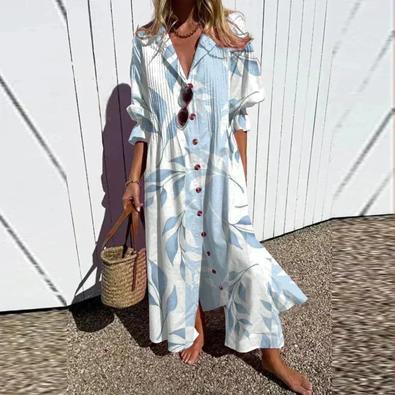 Caitlyn - Bohemian Puff Sleeve Maxi Dress