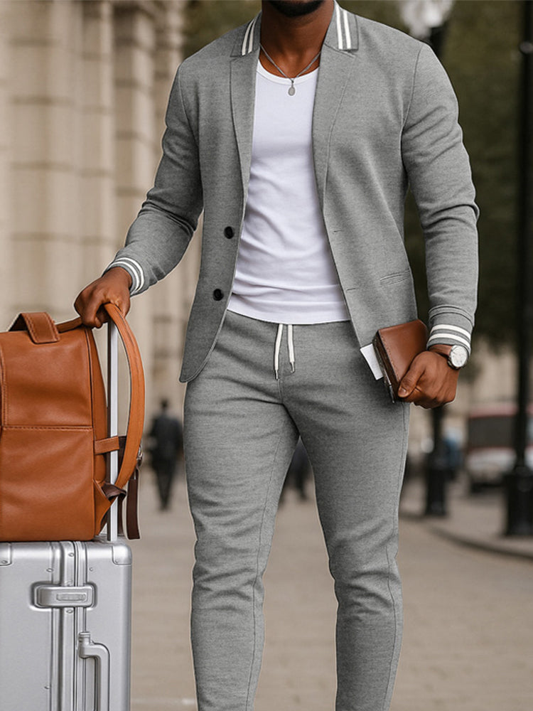 Jason™ | Athletic Inspired Blazer Pants Set