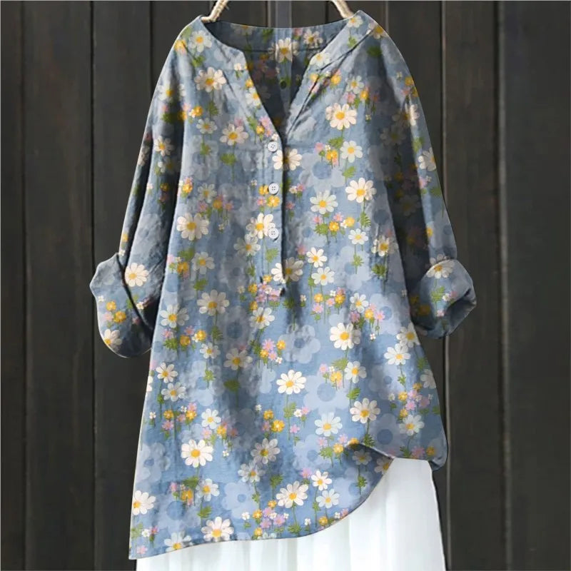 Anny | Floral Button-Down Blouse