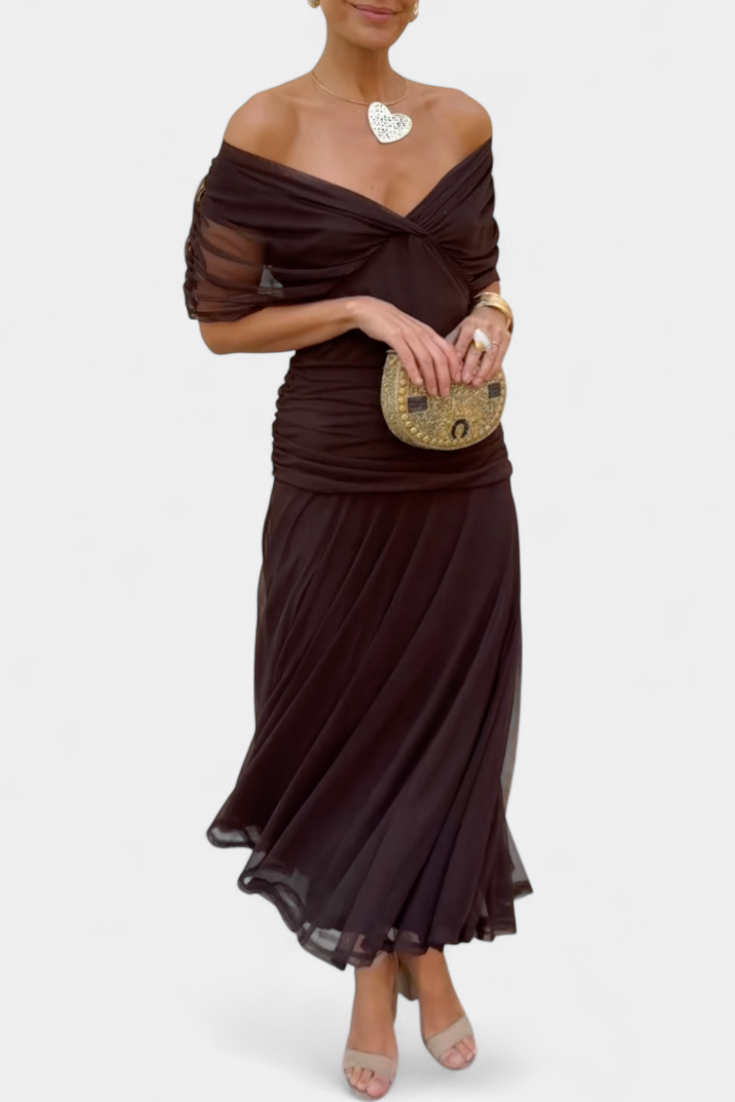 Daisy – Long Floral Dress with V-Neck