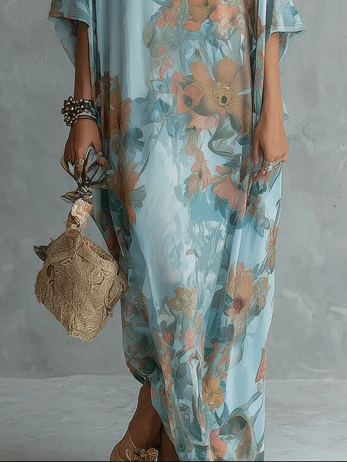 Clara | Relaxed Floral Kaftan Dress