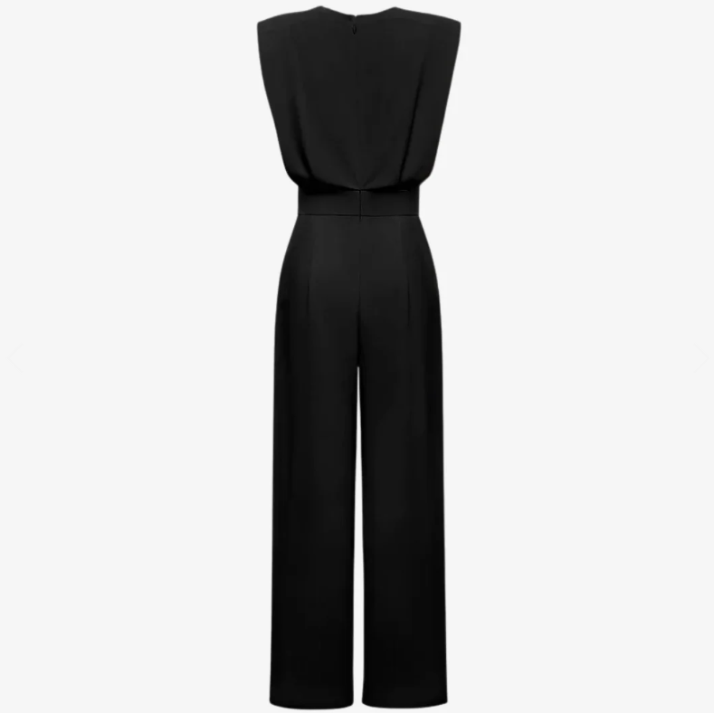 Cordelia | Elegant Sleeveless Belted Wide-Leg Jumpsuit