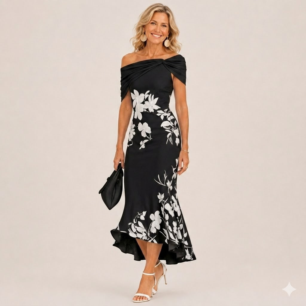 Althea Floral Contour Midi Dress