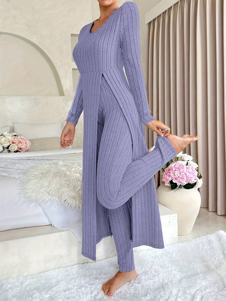 Aldea™ - Cozy Two-Piece Ribbed Lounge Set