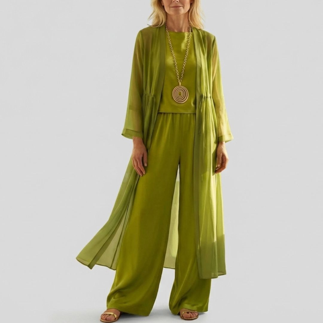 Bryony | Relaxed Drapey Tunic and Wide-Leg Pants Co-Ord Set