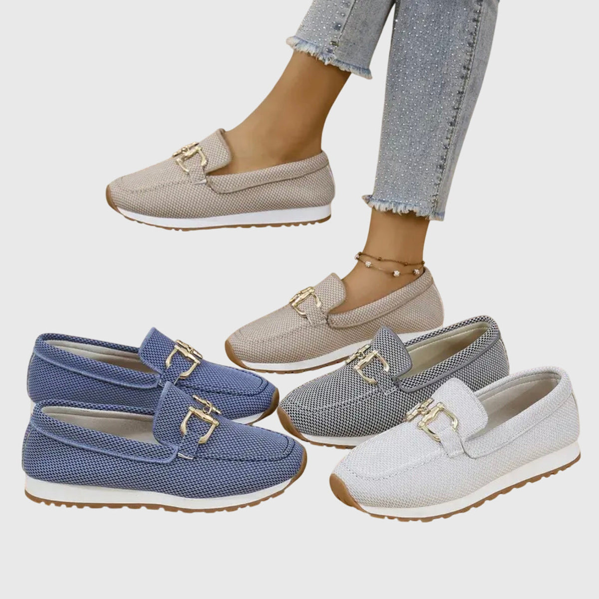 EMMA – ELEGANT TEXTURED SLIP-ON COMFORT LOAFERS