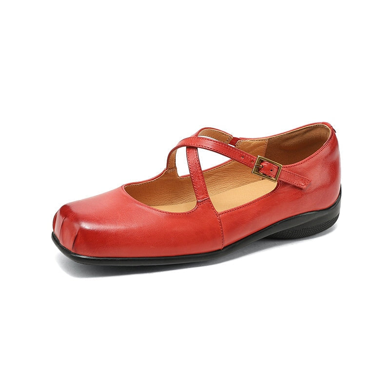 Edith™| Leather Mary Janes