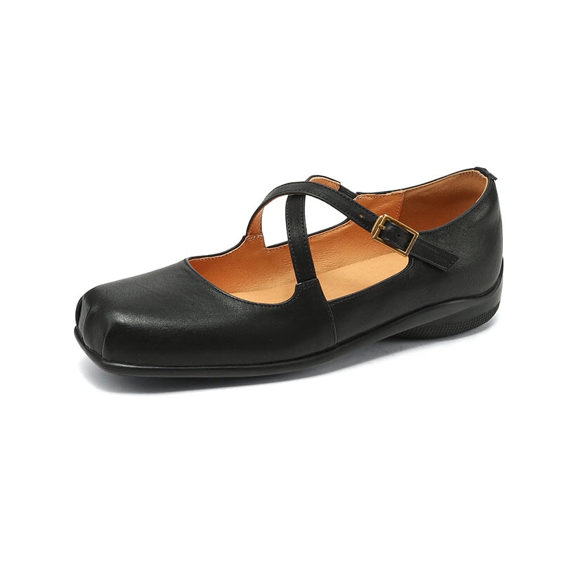 Edith™| Leather Mary Janes