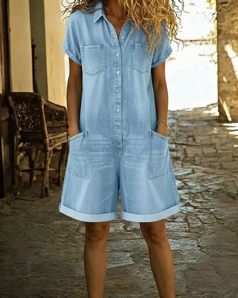 Briar | Short Sleeve Playsuit Dress