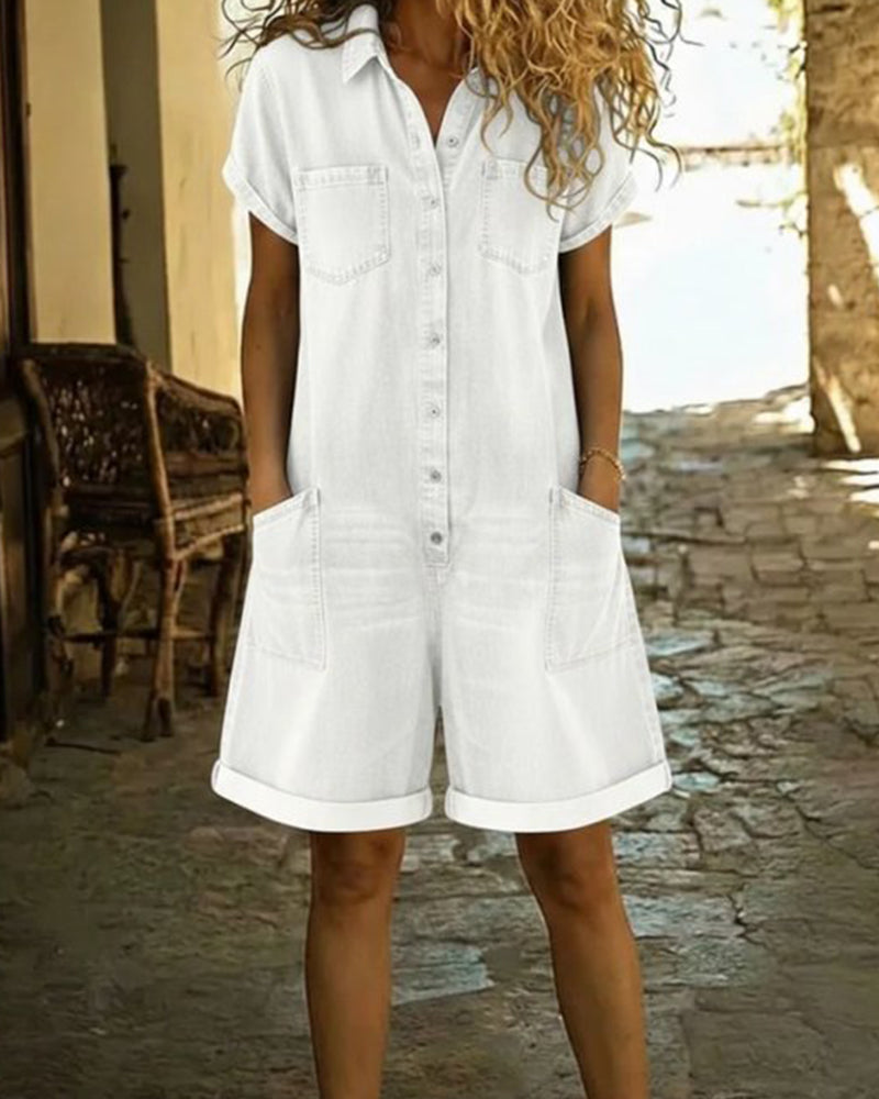 Briar | Short Sleeve Playsuit Dress