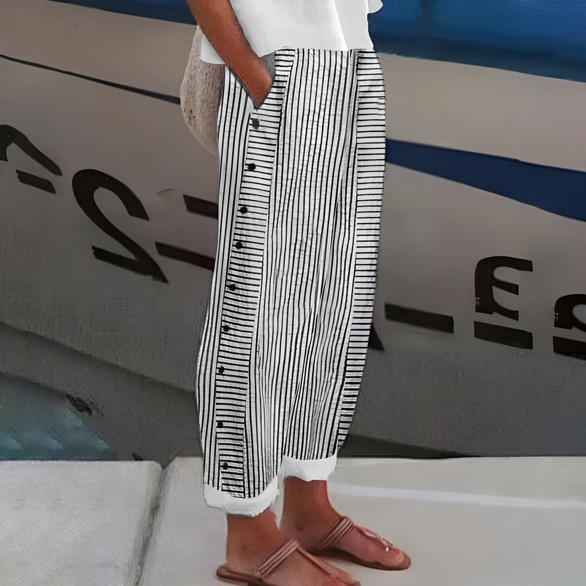 Dagny | Stylish Summer Striped Pants