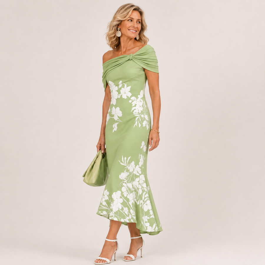 Althea Floral Contour Midi Dress
