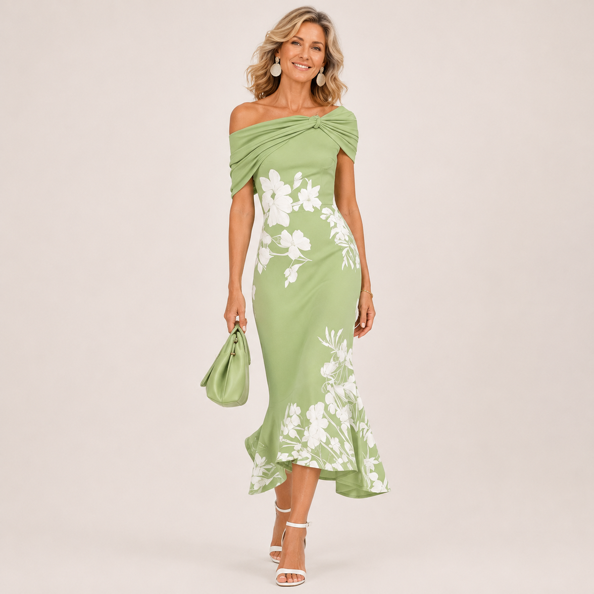 Althea Floral Contour Midi Dress