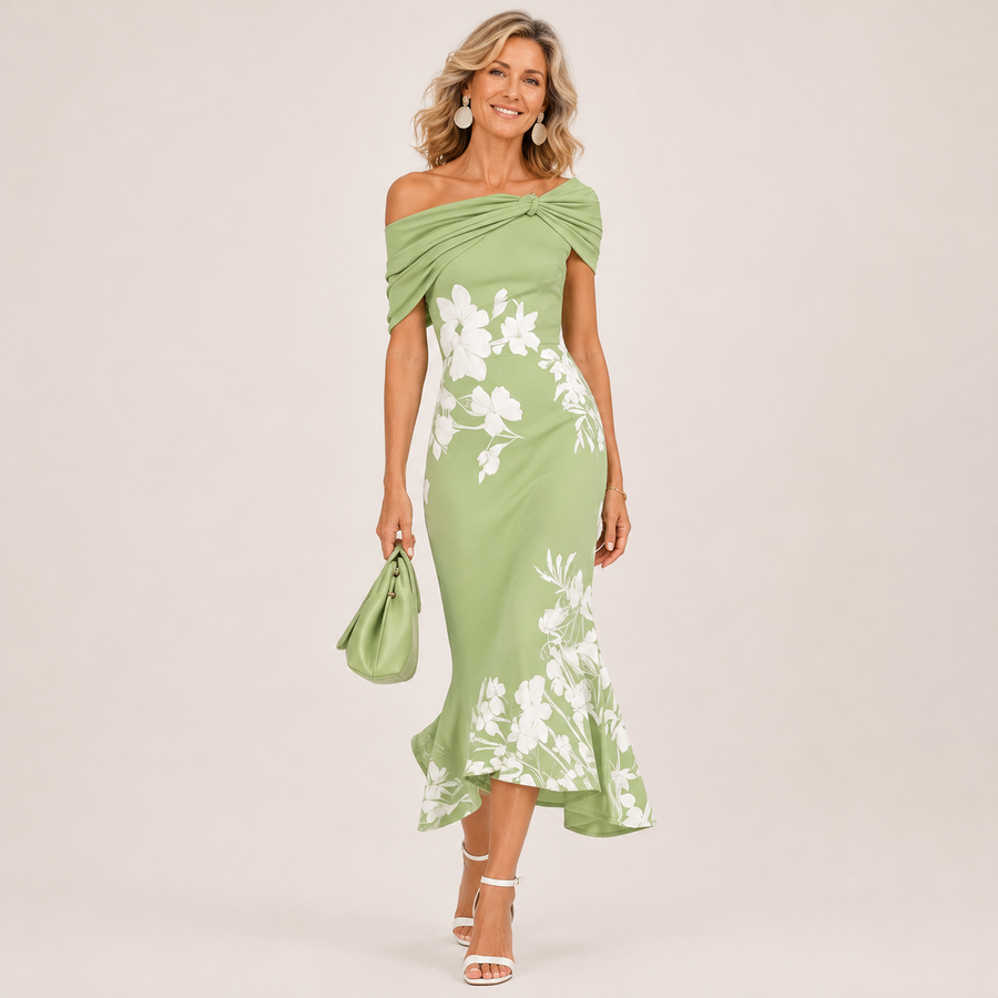 Althea Floral Contour Midi Dress