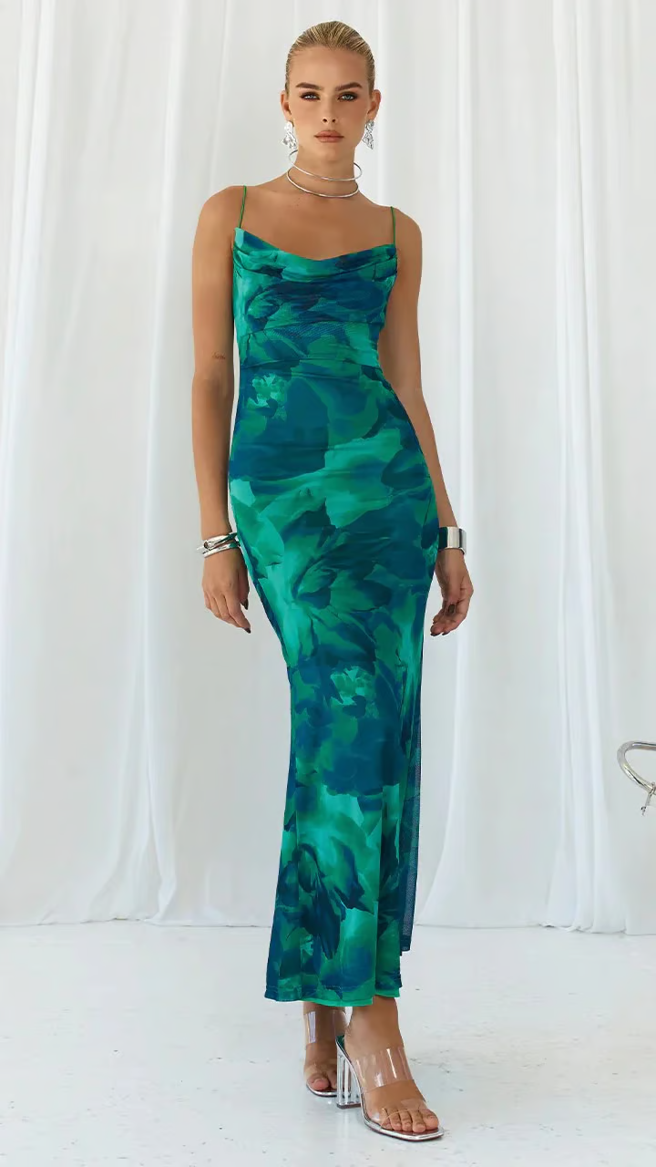 Ainsley - Sleeveless Club Party Bodycon Maxi Dress