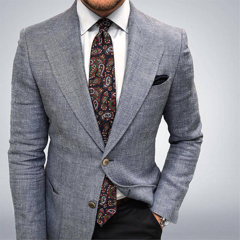 Alistair | Men's Textured Tailored Blazer with Notch Lapel