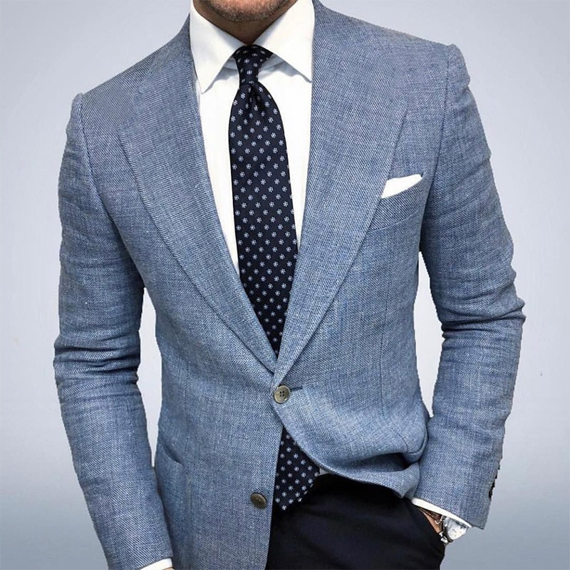 Alistair | Men's Textured Tailored Blazer with Notch Lapel