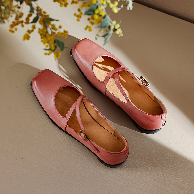 Edith™| Leather Mary Janes