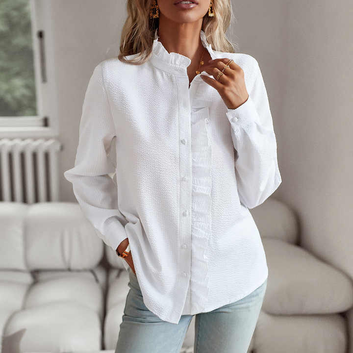 Alice | Ruffled Buttoned Blouse